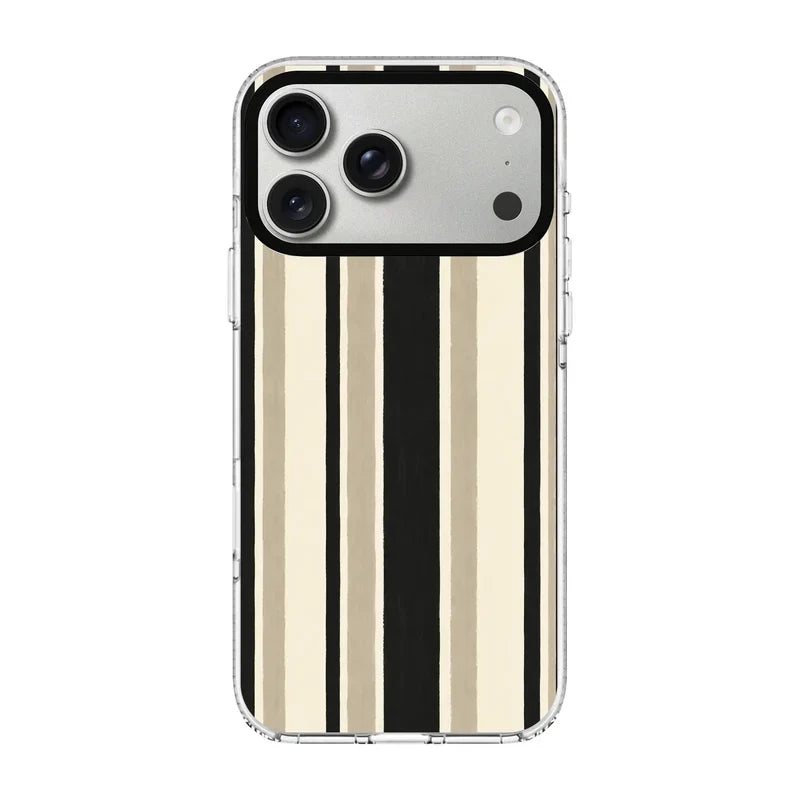 Timeless Stripes-Clear Kılıf Magsafe Özellikli - Iphone 17 Pro