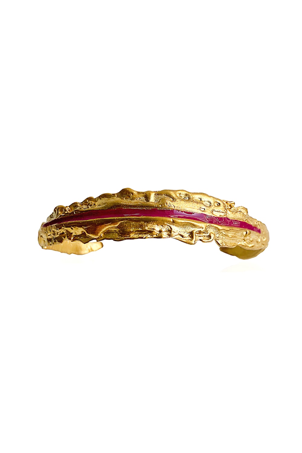Enki Fuşya Mineli Gold Bileklik - 1