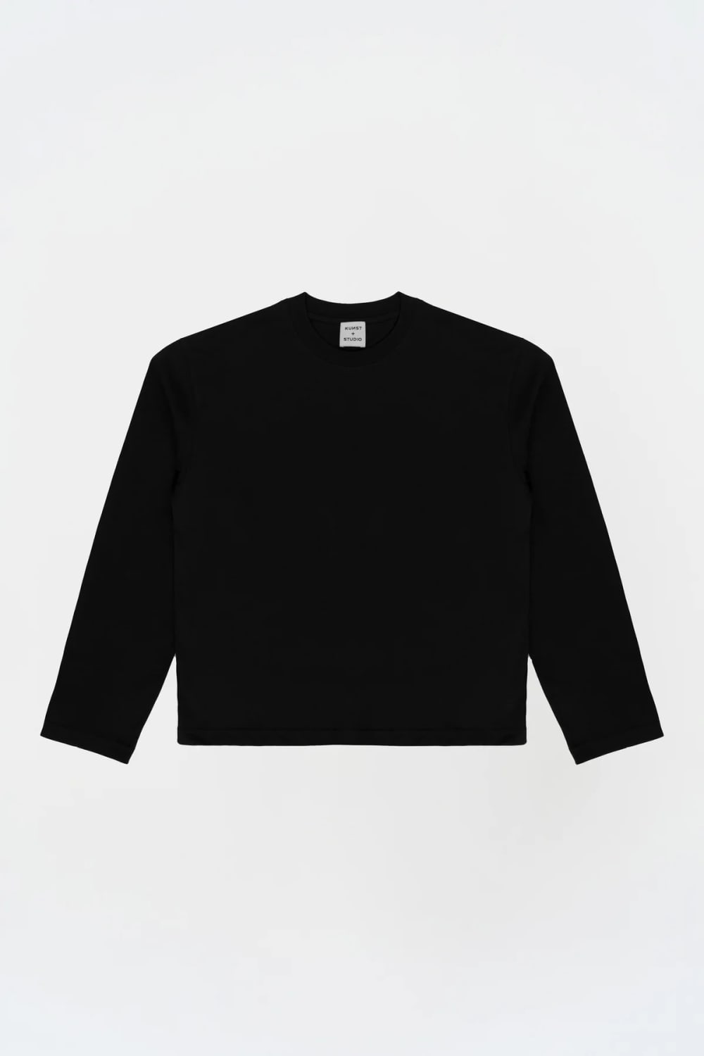 Uzun Kollu Nakışlı Oversize Siyah T-Shirt - 2