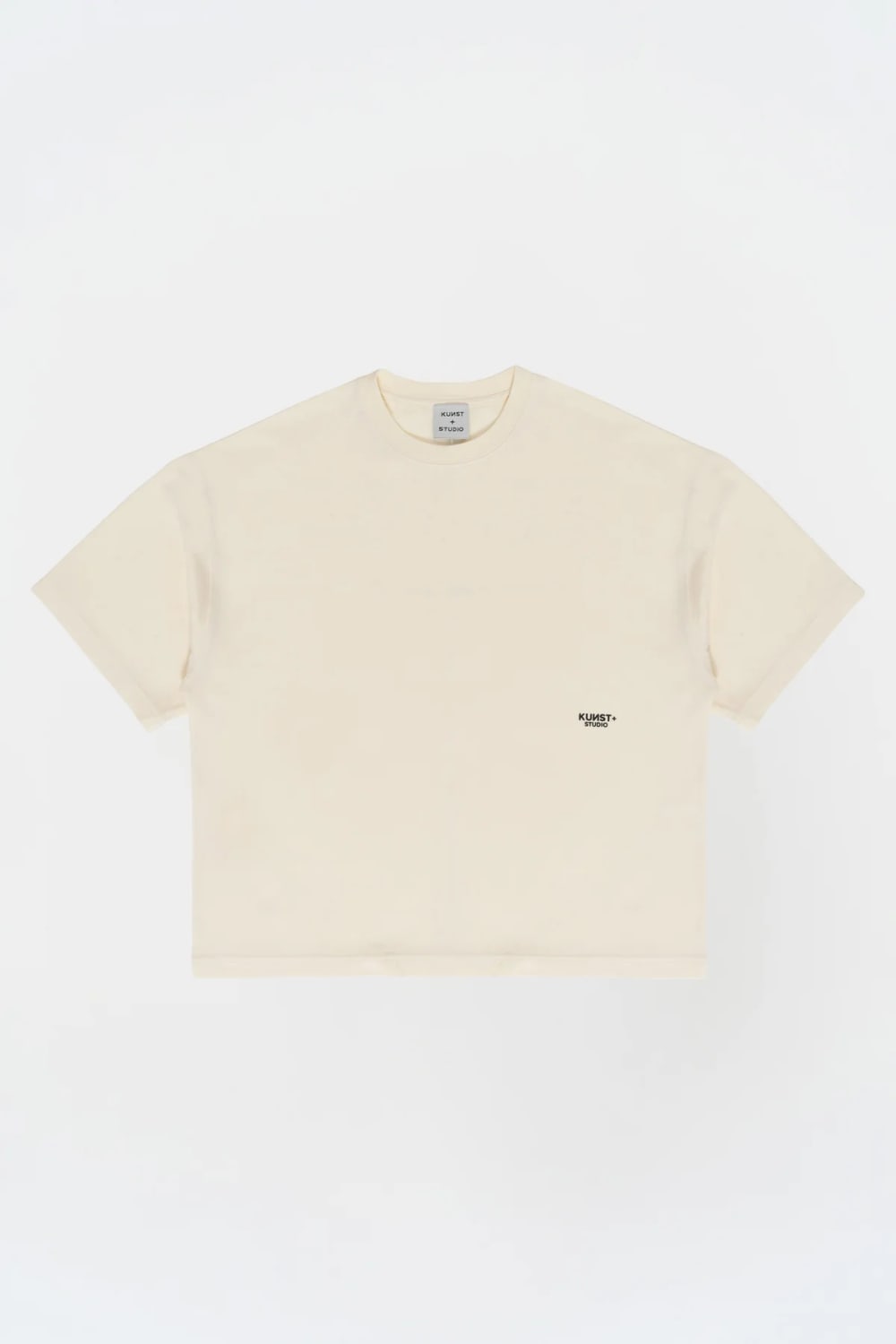Kısa Kollu Baskılı Box Fit Ekru T-Shirt - 2