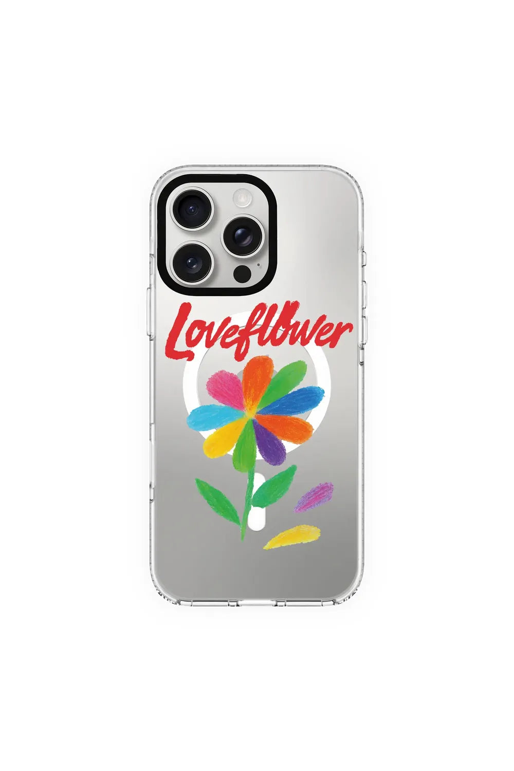 Love Flower-Clear Kılıf Magsafe Özellikli - Iphone 15 Pro Max - 0