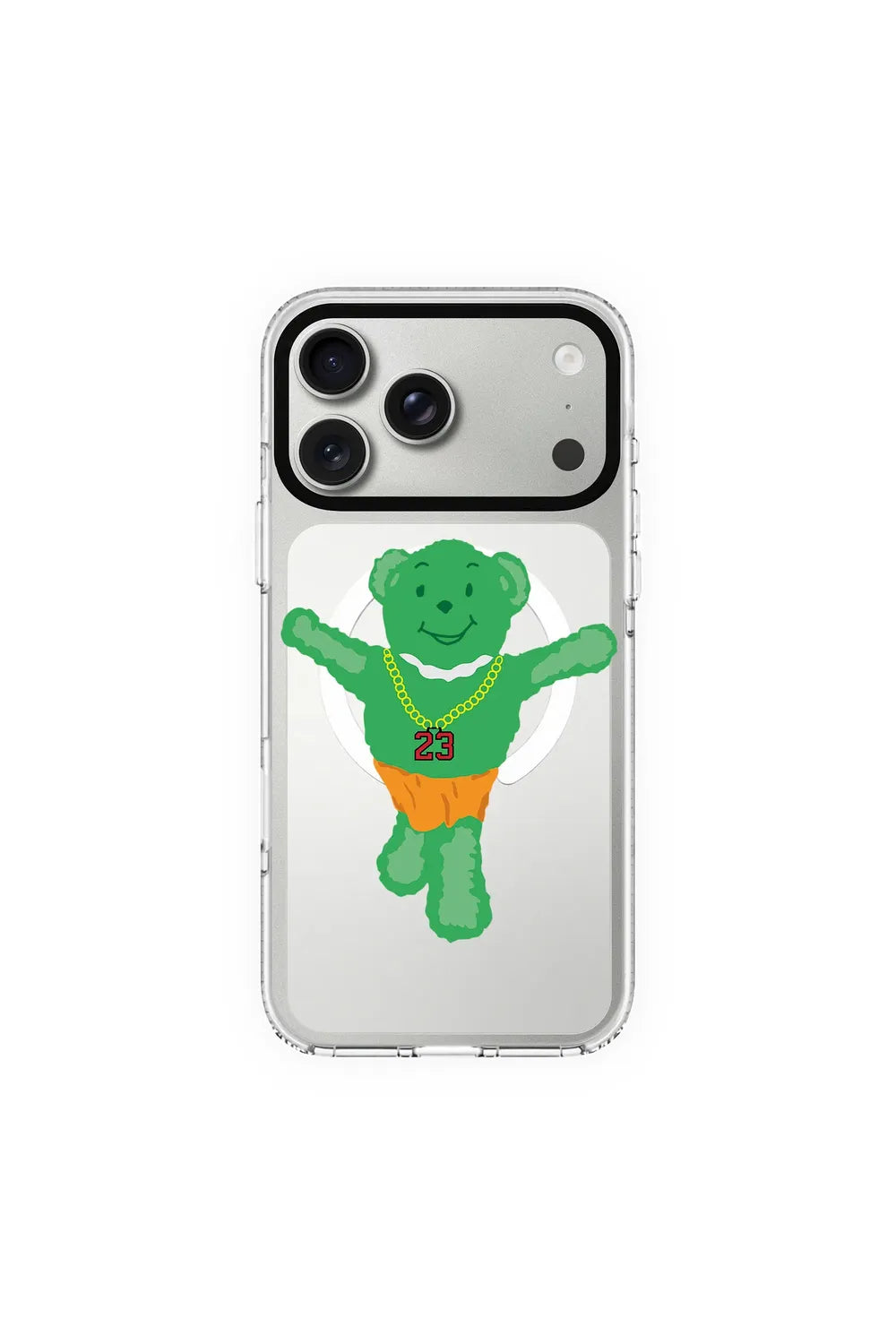 Green Bear-Clear Kılıf Magsafe Özellikli - Iphone 17 Pro - 0