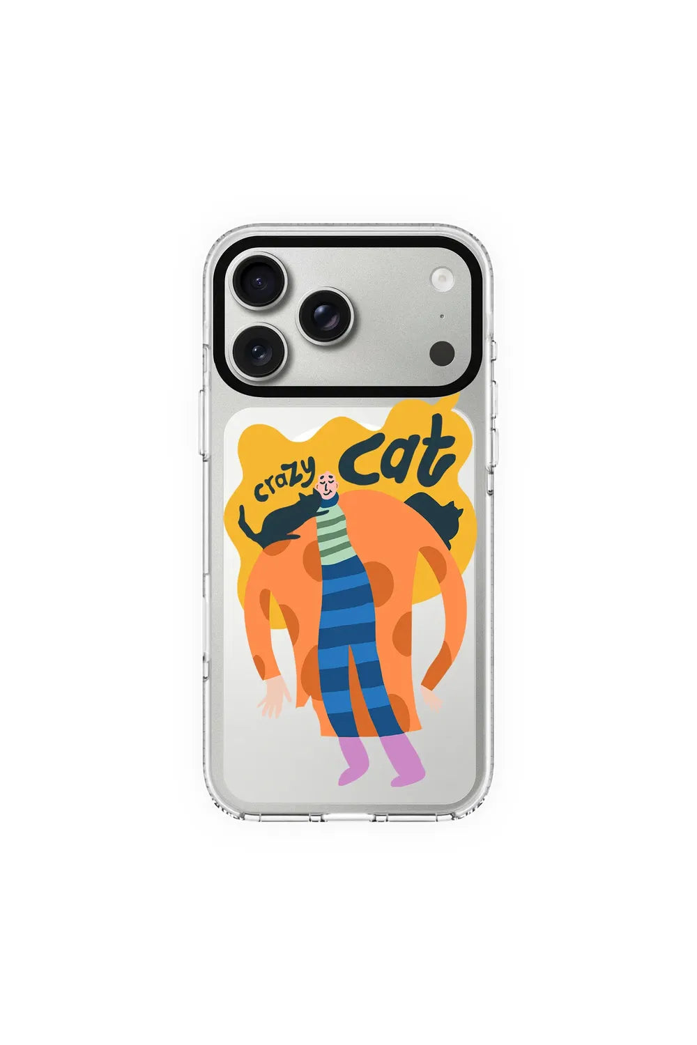 Crazy Cat-Clear Kılıf Magsafe Özellikli - Iphone 17 Pro - 0
