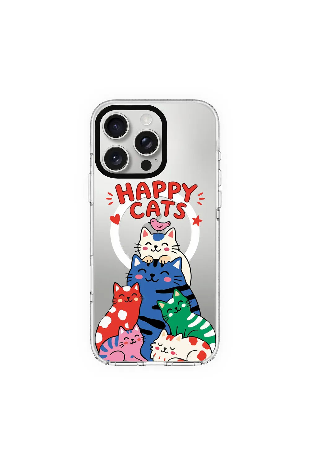 Happy Cats Clear Magsafe Kılıf - Iphone 15 Pro Max - 0