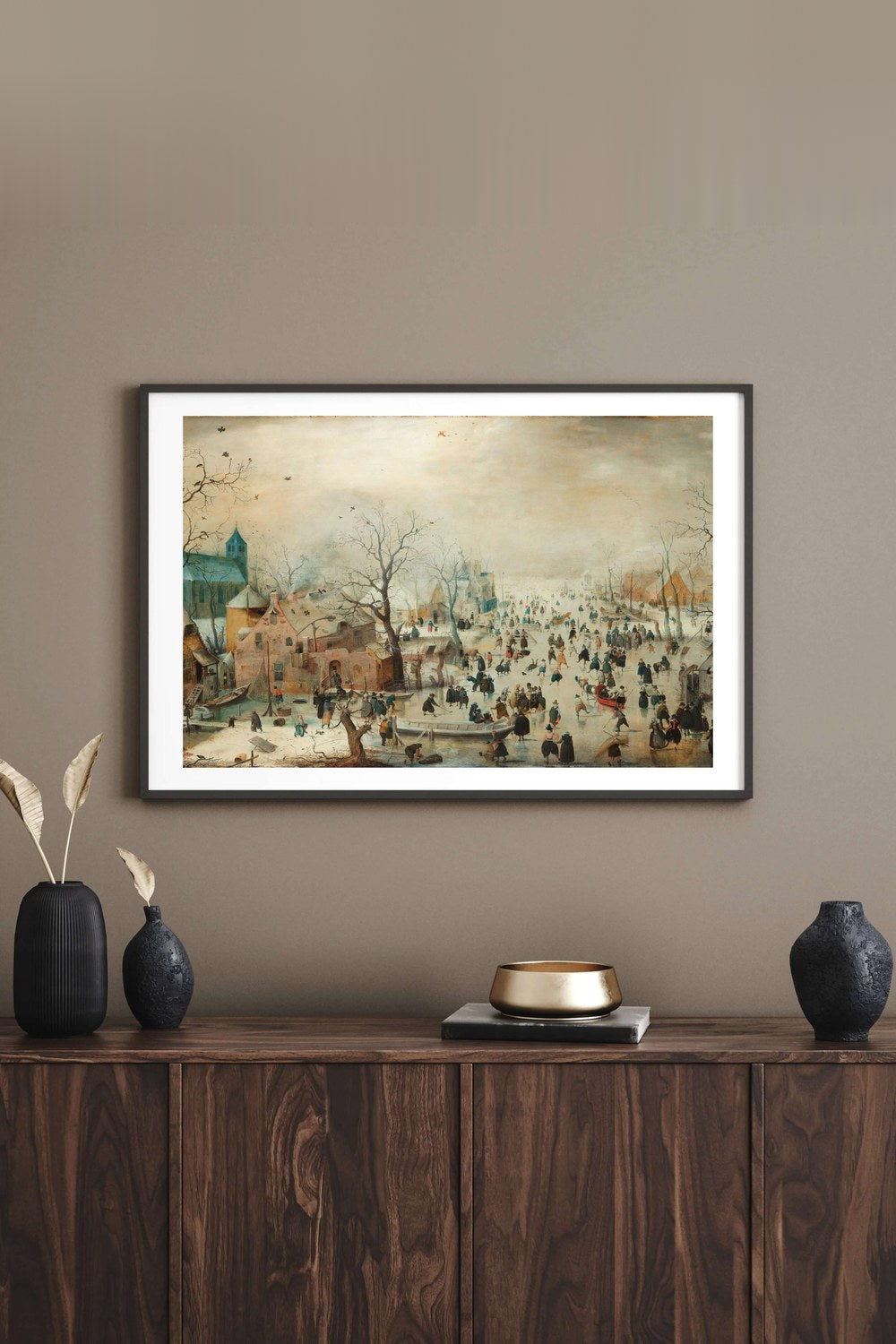 Hendrick Avercamp - Kızakçılarla Kış Manzarası - 3