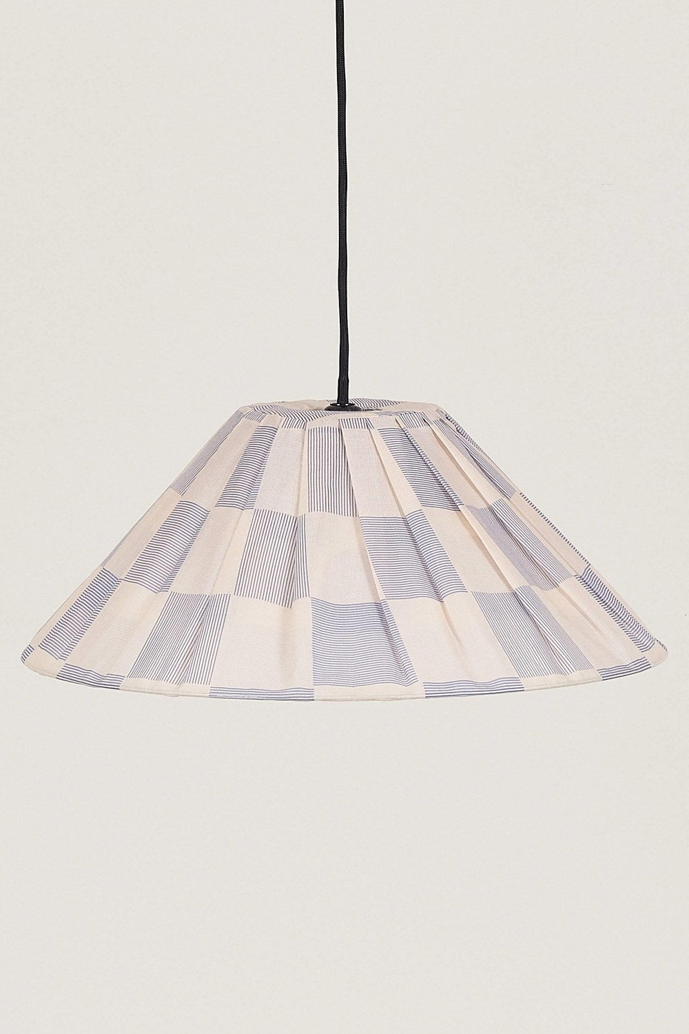 Nobodioz Ava Aydınlatma Şapkası, 50cm Çap, Blue Ink Checks - 0