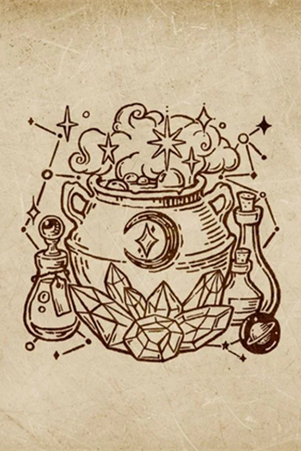 Conjurer's Recipes Ahşap Damga - 1