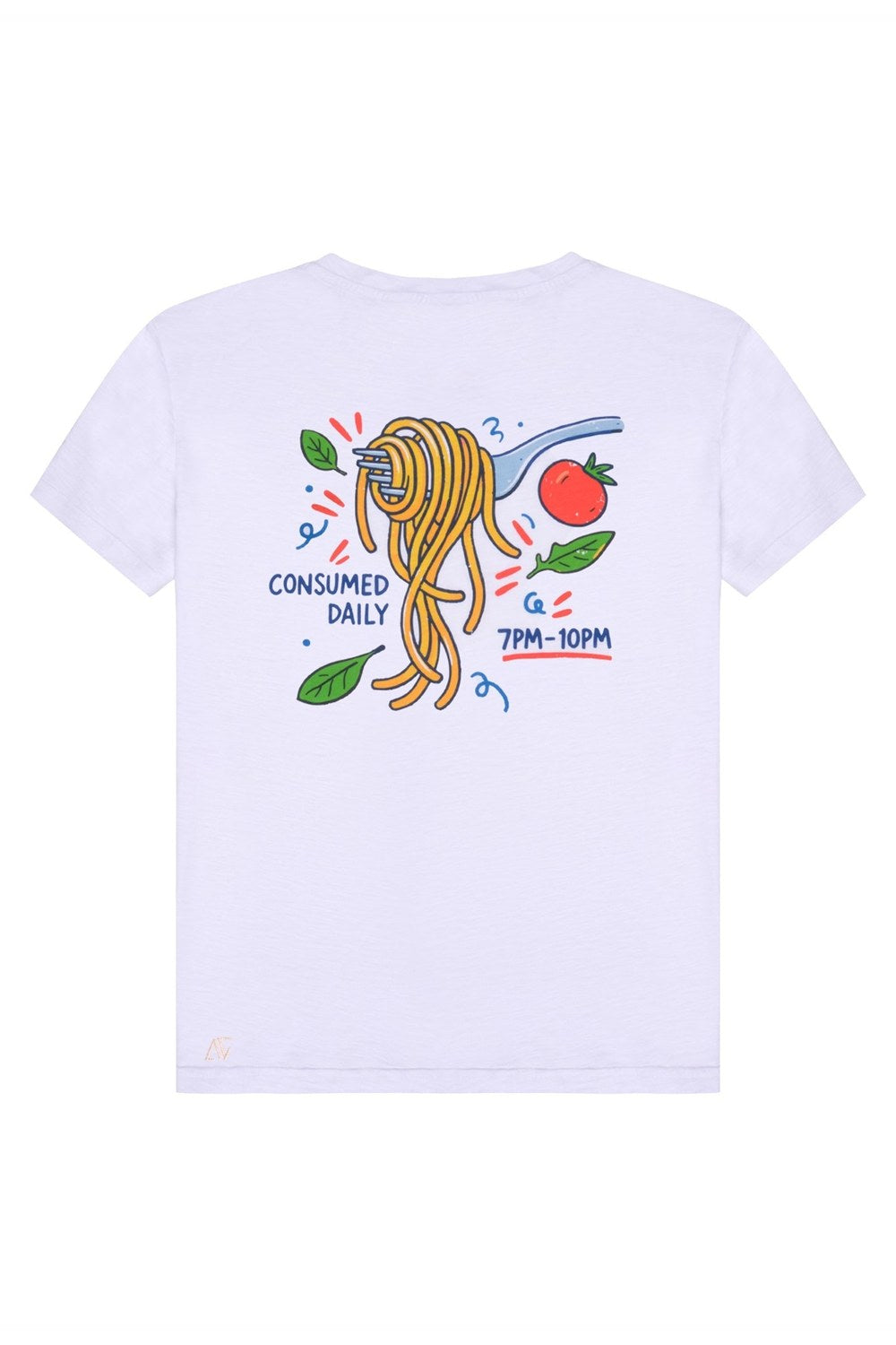 Pasta T-Shirt, Beyaz - 5