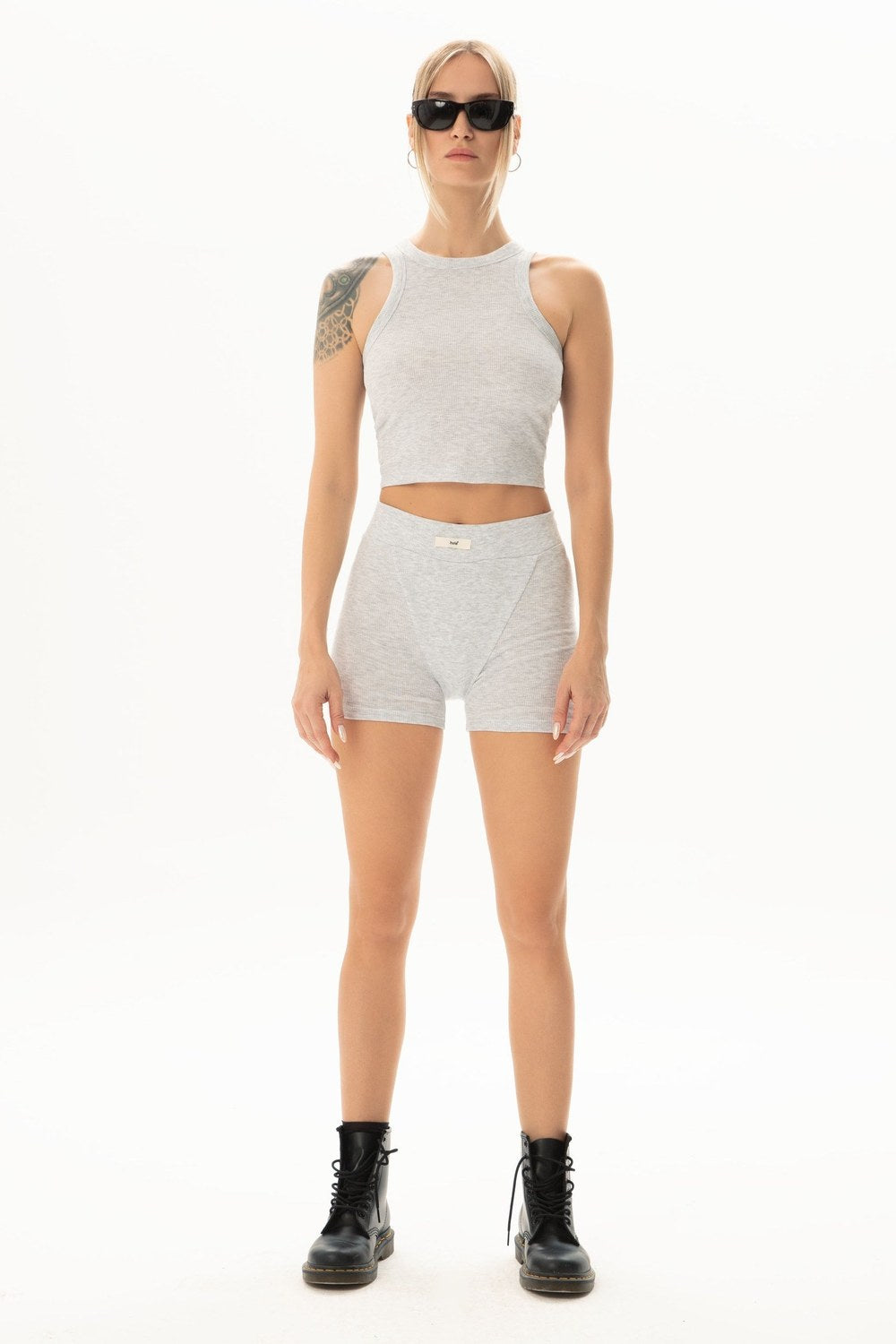 Kaşkorse Gri Crop Top - 4