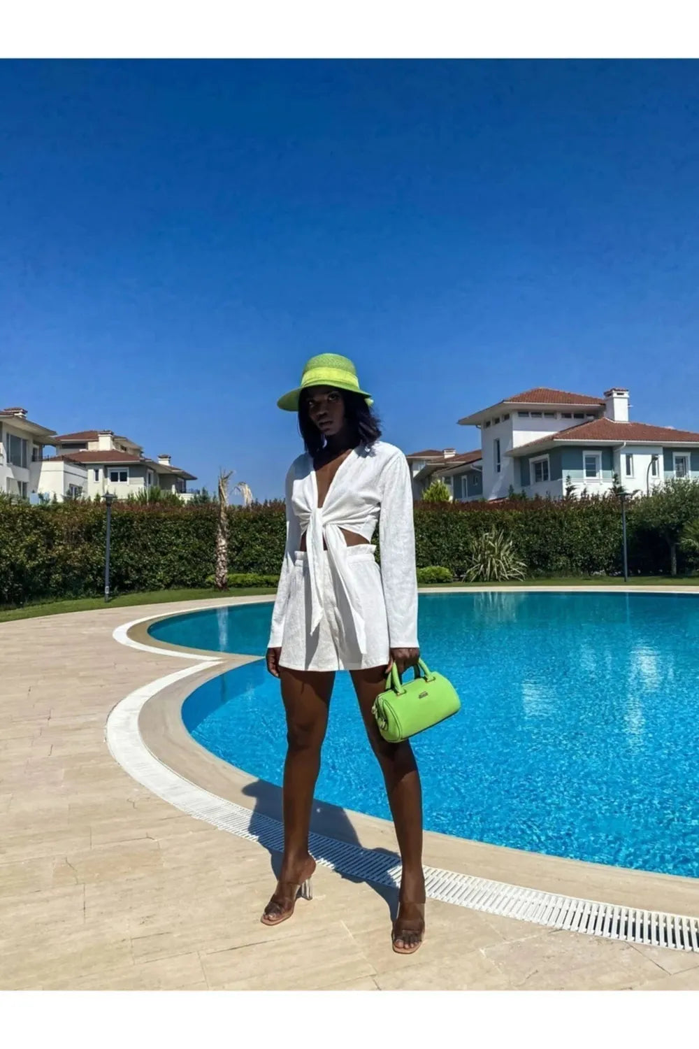 Beverly Önden Bağlamalı Crop Bolero, Beyaz - 3