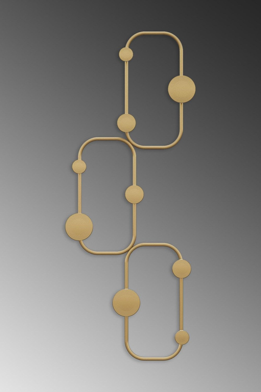 Dekoratif Metal Askılık, Parlak Gold - 28x5x70 Cm - 0