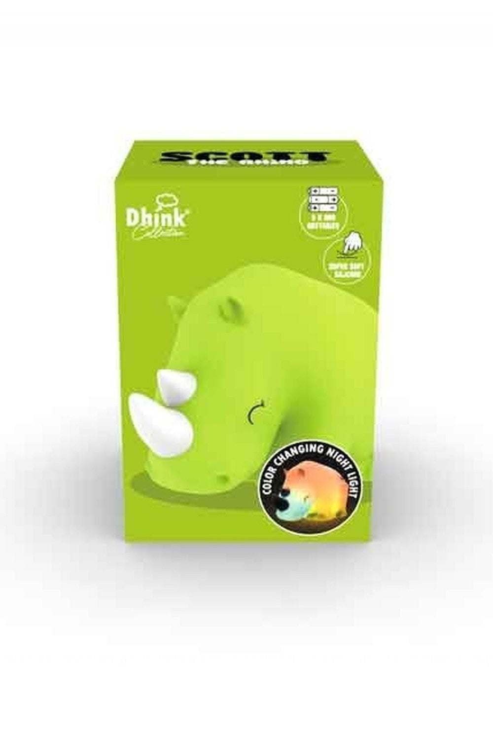 Silikon Gece Lambası Rhino Scott Yeşil - 5