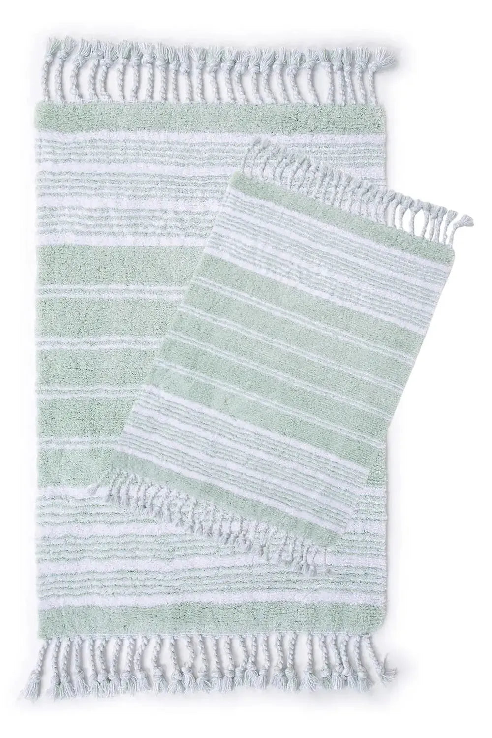 Martil 2’Li Takım Banyo Paspası %100 Pamuk 40x60 + 60x90 Yeşil - 5