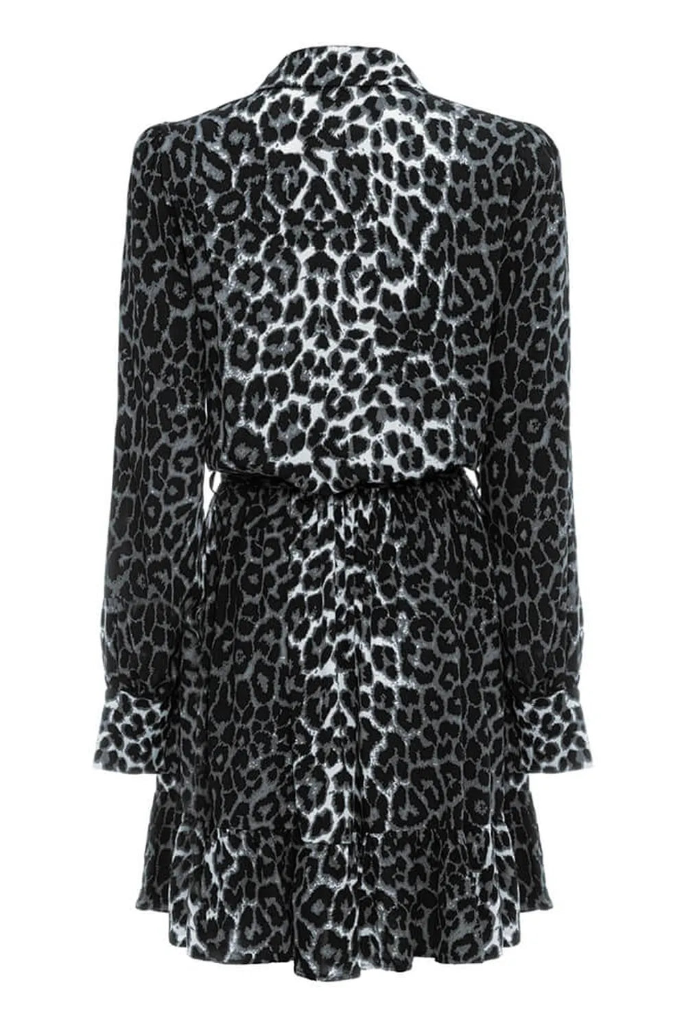 Leopar Fırfırlı Mini Elbise - 6