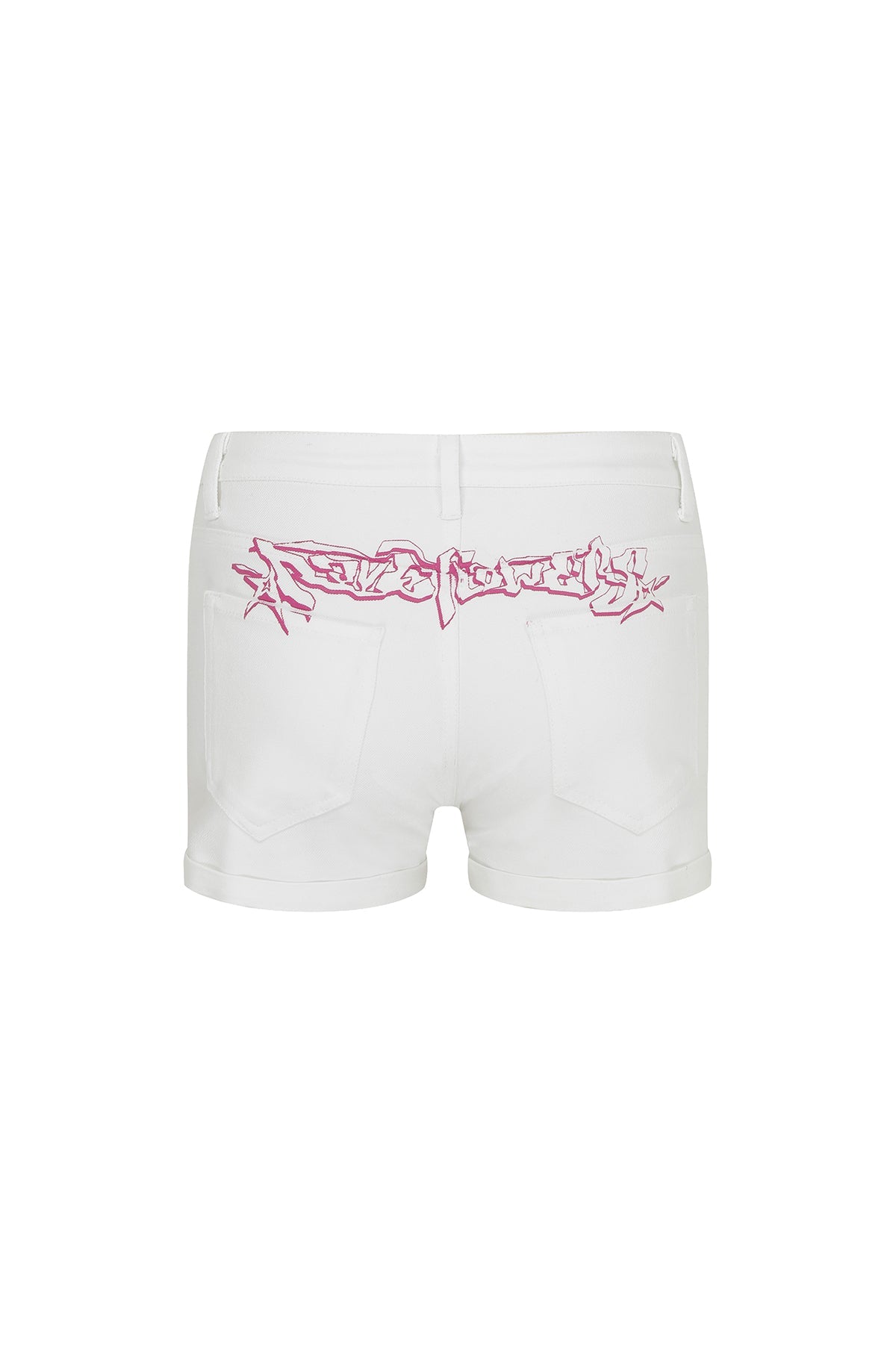 Ace Nayman-Amaya White Denim Shorts-Şort-2-roqelvaxirum.shop