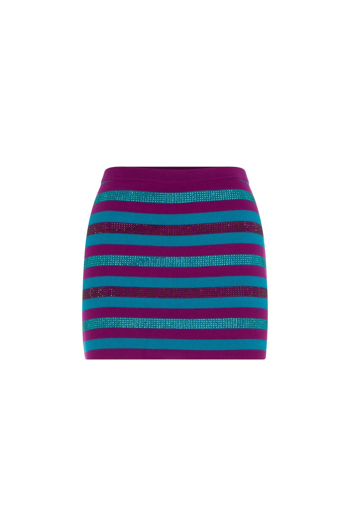Ace Nayman-Luna Knitted Rhinestone Skirt-Etek-3-roqelvaxirum.shop