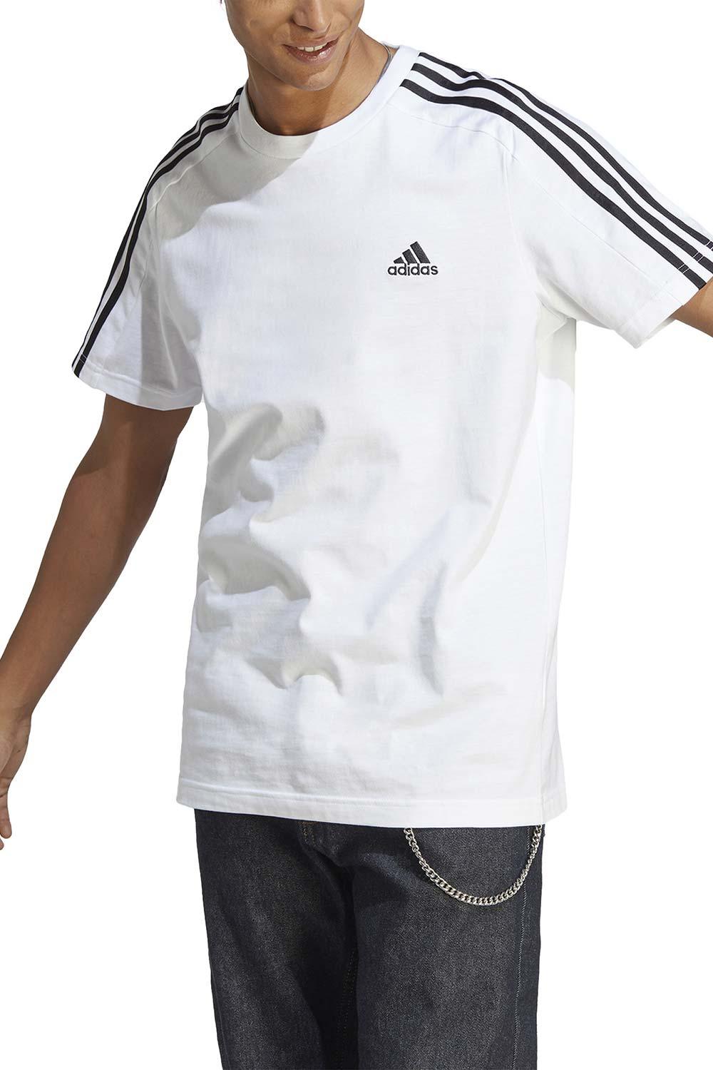 Adidas-Essentials Single Jersey 3-Stripes T-Shirt-T-Shirts-2-roqelvaxirum.shop