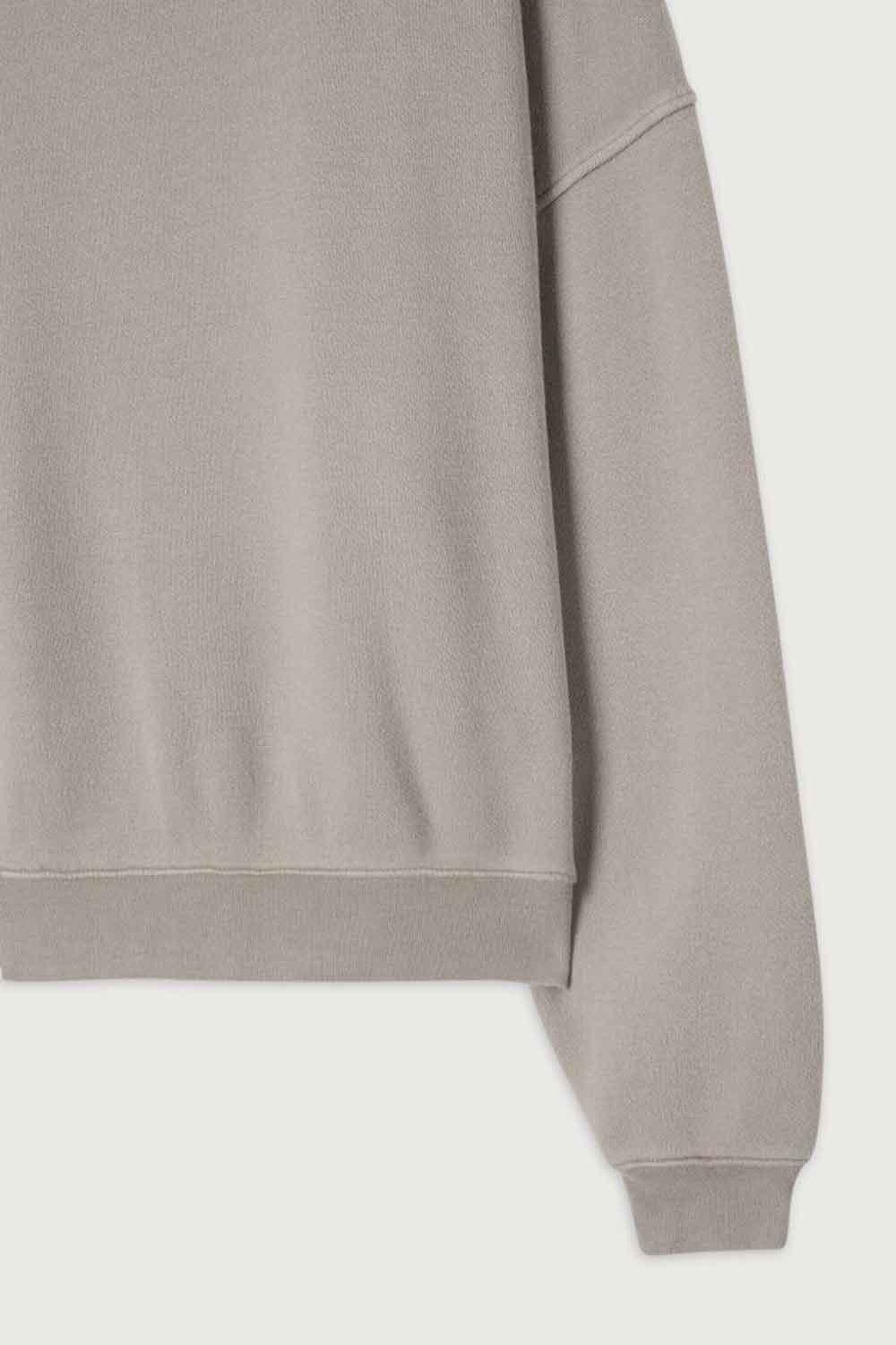 American Vintage-Sweat ML Col Rond Taupe Vintage-Sweatshirts & Hoodies-2-roqelvaxirum.shop