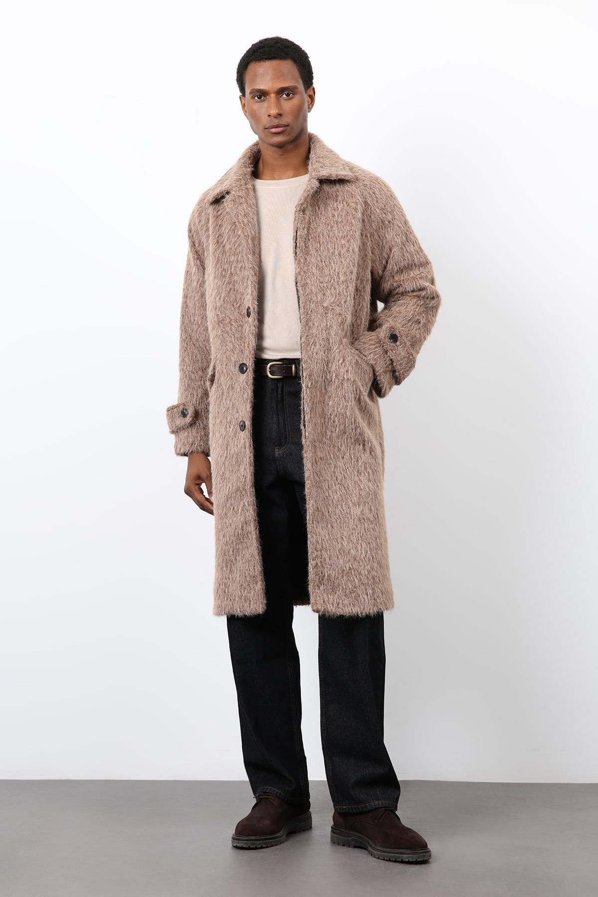 Antioch-Açık Kahve Suni Kürk Erkek Kaban-Kaban-2-roqelvaxirum.shop