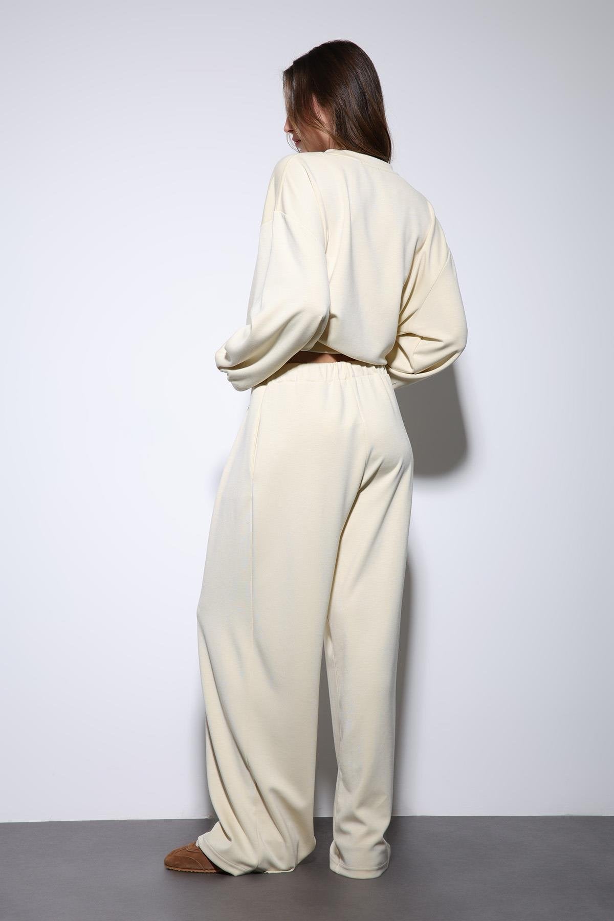 Antioch-Sarı Geniş Paça Relaxed Kadın Takım-Takım-6-roqelvaxirum.shop