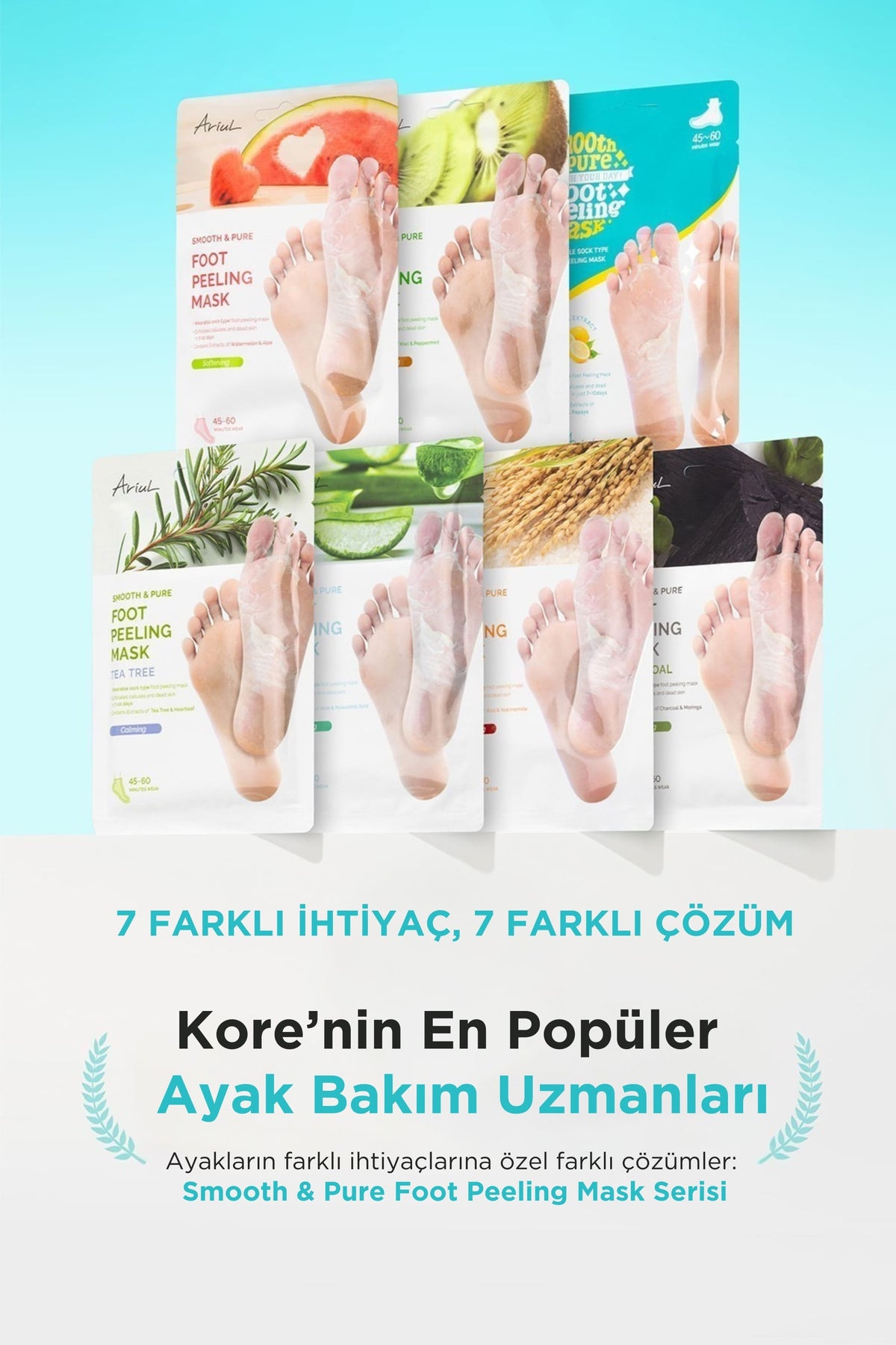 Ariul-Çorap Tipi Ayak Peeling Maskesi 2 Çift-Peeling-8-roqelvaxirum.shop