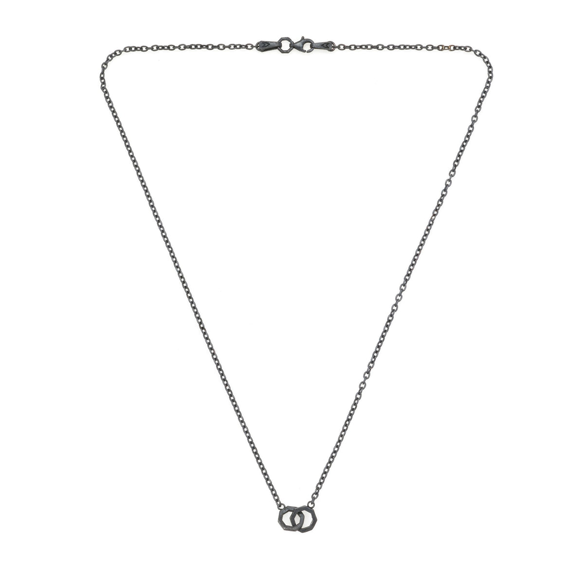 Couple Octagon Necklace In Oxide