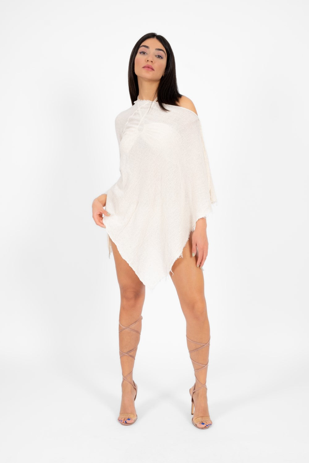 Ave Eva-Aura Cover Up Asimetrik Mini Elbise-Elbise-3-roqelvaxirum.shop
