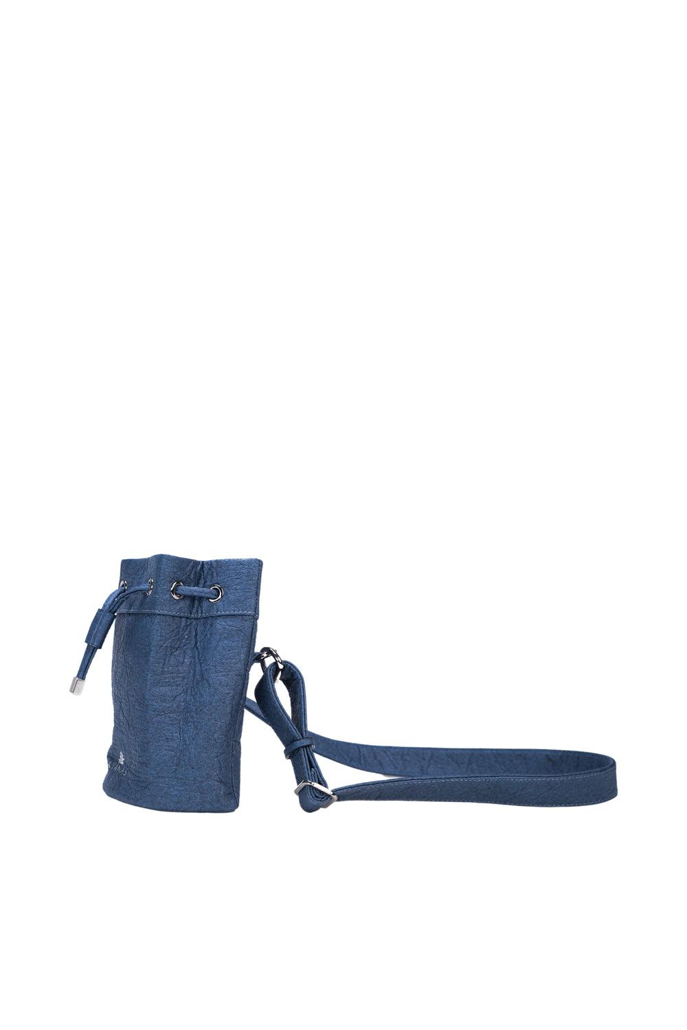 Ayanas-Ela Bucket Bel Çantası – PIÑATEX® Washed Indigo-Bel Çantası-3-roqelvaxirum.shop