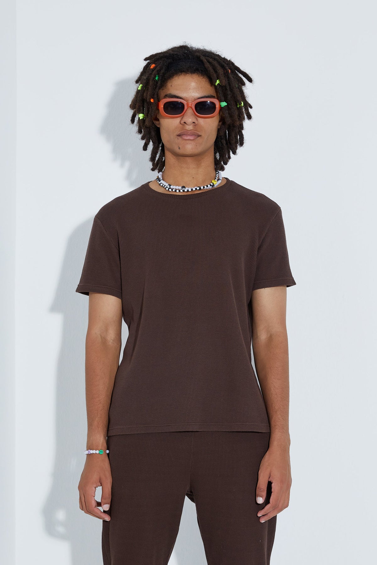Waffle T-Shirt - Kahverengi