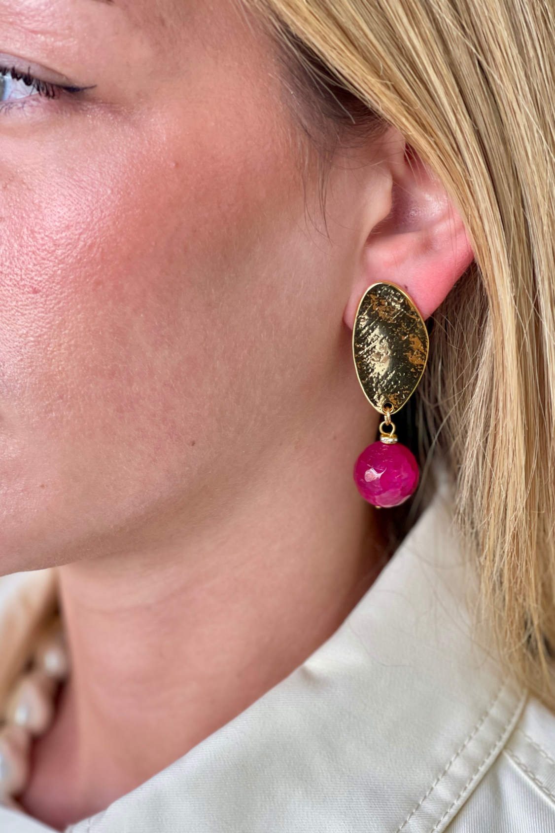 Berrin Özkan-Bonbon Pink Earrings-Küpe-3-roqelvaxirum.shop