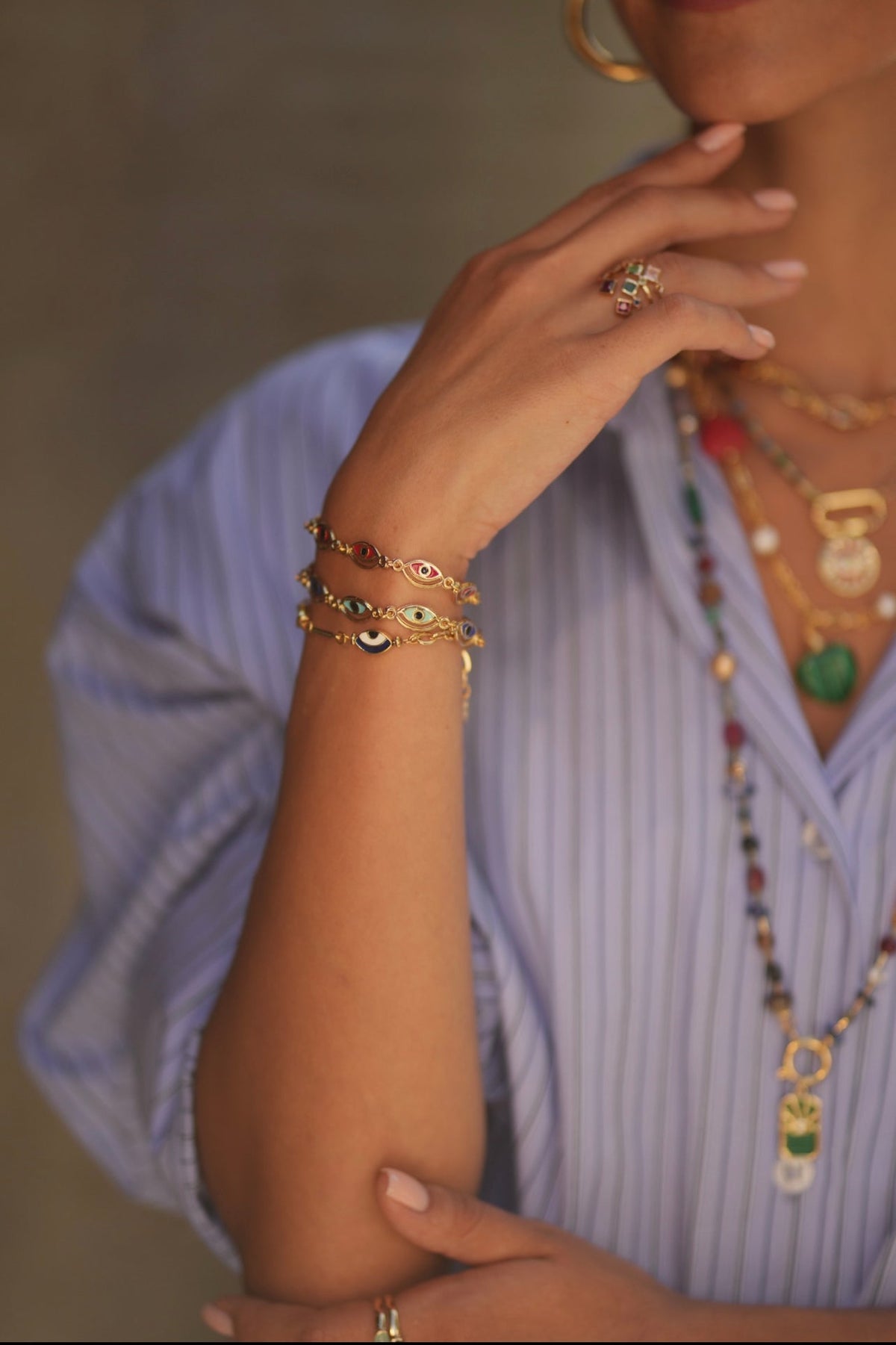 Berrin Özkan-Cleopatra Evil Eye Bracelet-Bileklik-2-roqelvaxirum.shop