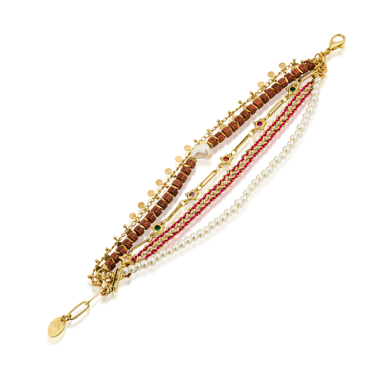 Berrin özkan-Urban Layers Pink Bracelet-Bracelet-1-roqelvaxirum.shop
