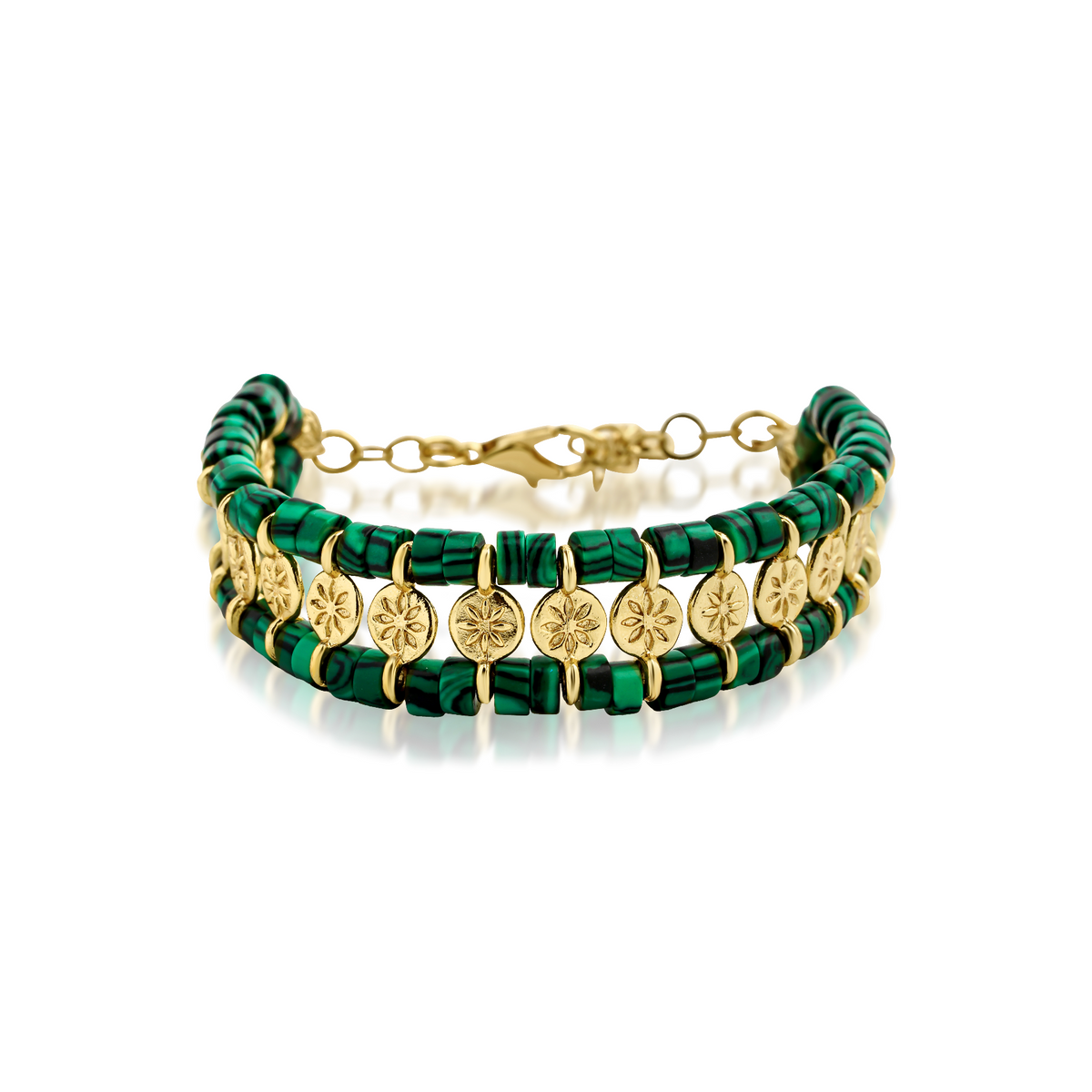 Berrin özkan-Greco Malachite Bracelet-Bracelet-1-roqelvaxirum.shop