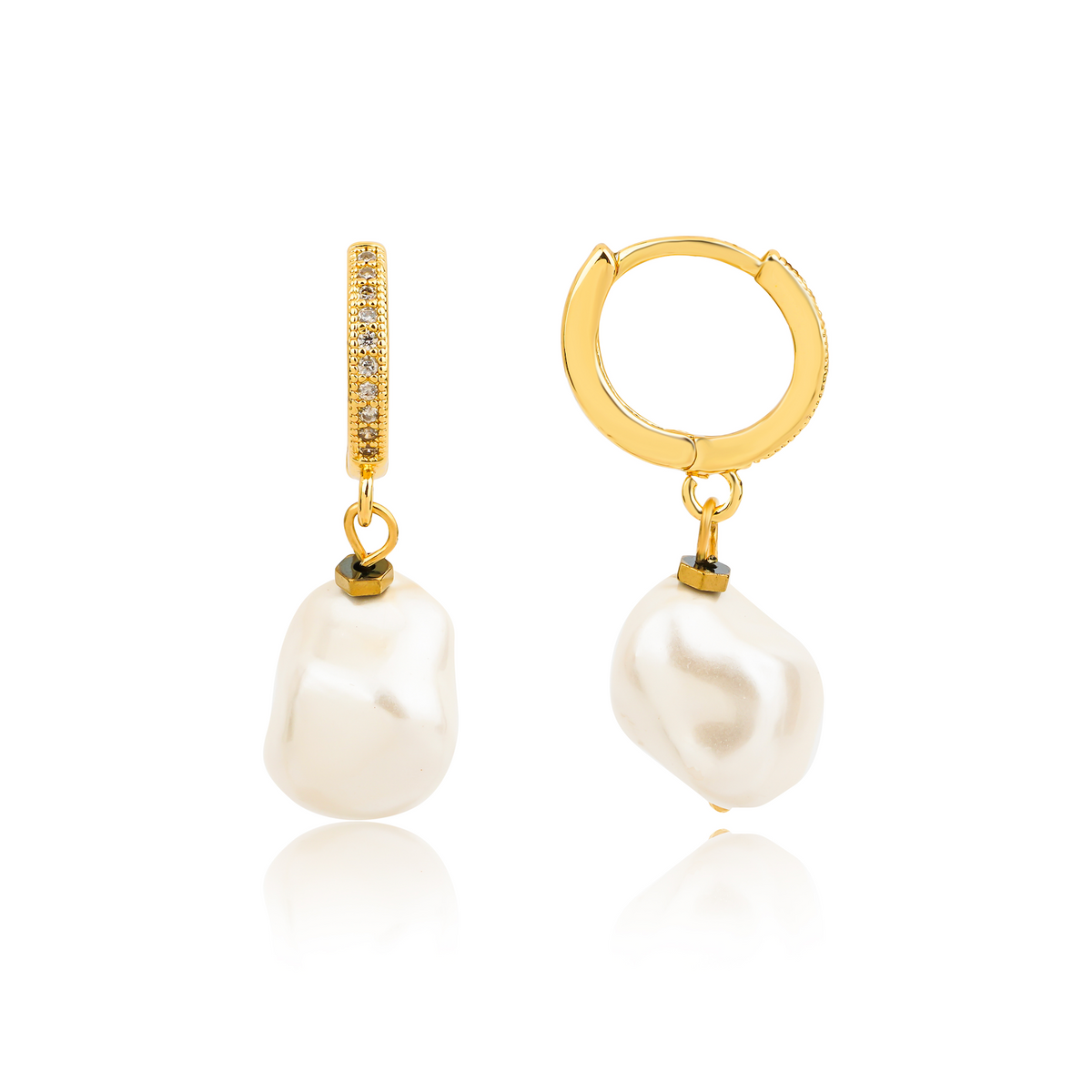 Berrin özkan-White Dusk Baroque Pearl Earrings-Earring-1-roqelvaxirum.shop