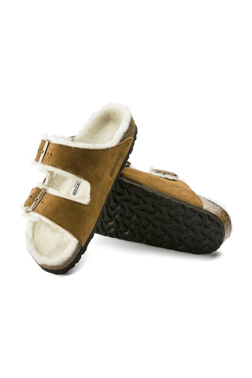 Birkenstock-Arizona Suede Shearling-Sandalet & Terlik-4-roqelvaxirum.shop