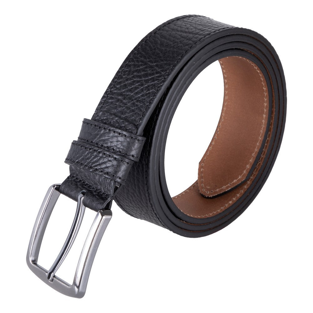 Bloominbag-Bloom Belt Obsidian Black Hakiki Deri Erkek Kemer 110cm-1-roqelvaxirum.shop