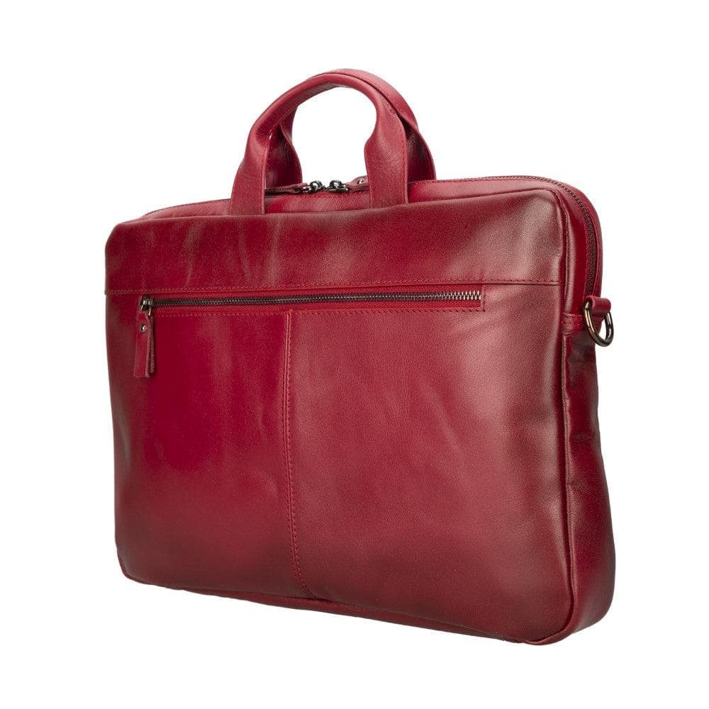 Bloomurban Shield 16" Crimson Red Deri Laptop / Macbook Çantası