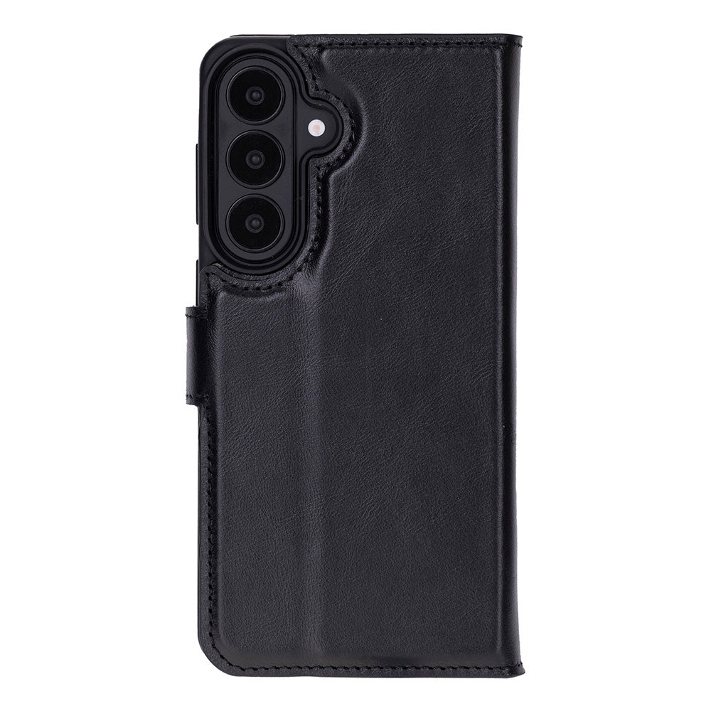 Monte Noir Black Samsung Galaxy S26 Plus (6.7") Hakiki Deri Çıkarılabilir Cüzdanlı Telefon Kılıfı
