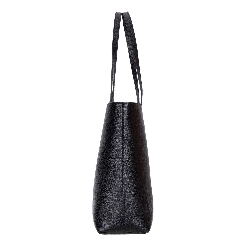 Bloominbag-Terra Siyah Hakiki Deri Kadın Omuz çantası – Noir Black Terra Structured Leather Tote-5-roqelvaxirum.shop