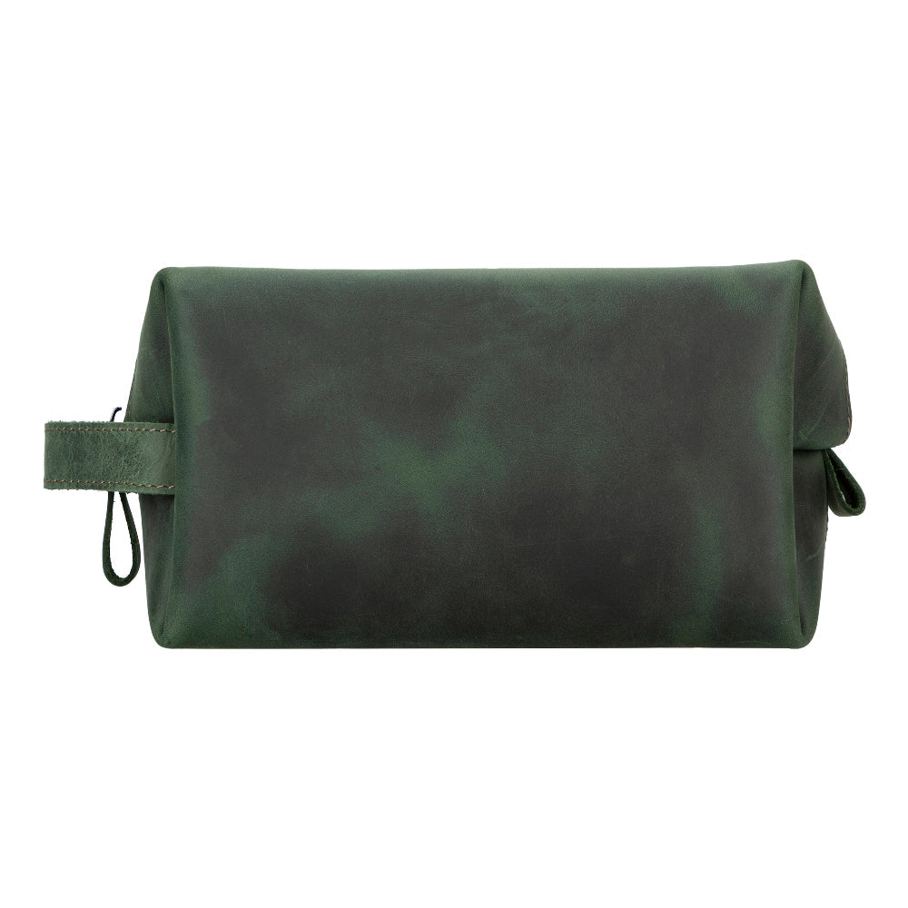Voyage Cypress Green Hakiki Deri Dopp Kit – X Large