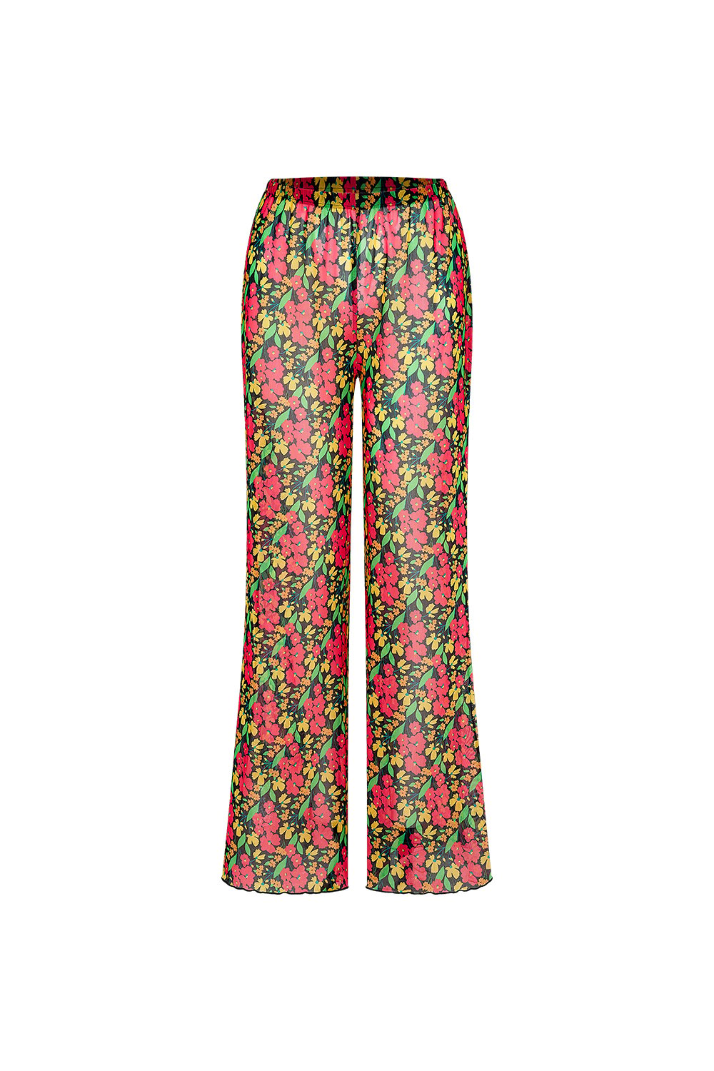 Bonesta-Alvara Fuşya Çiçek Desenli Pantolon Pareo-Pareo & Bandana-1-roqelvaxirum.shop