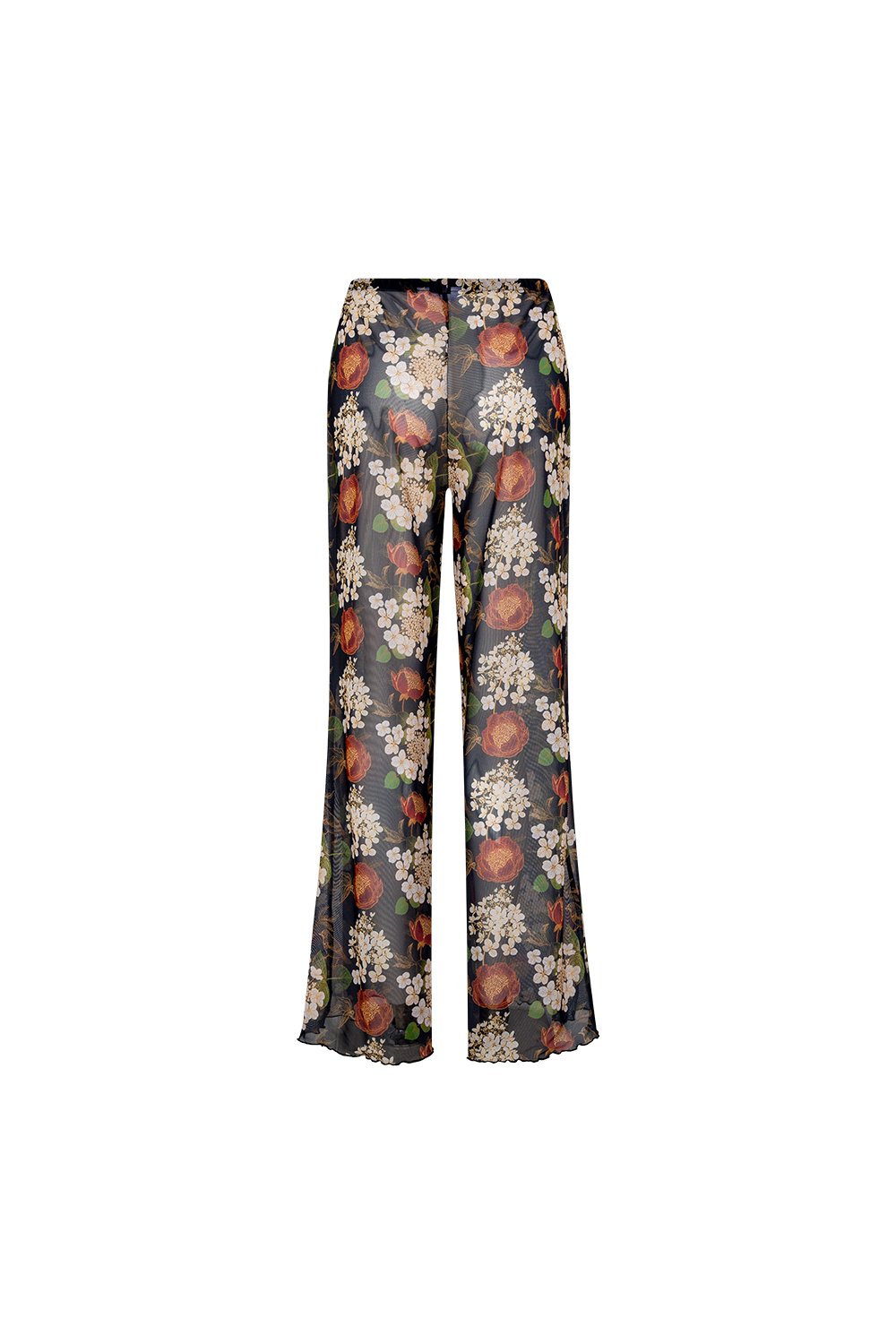 Bonesta-Alvara Koyu Kahve Çiçek Desenli Pantolon Pareo-Pareo & Bandana-2-roqelvaxirum.shop