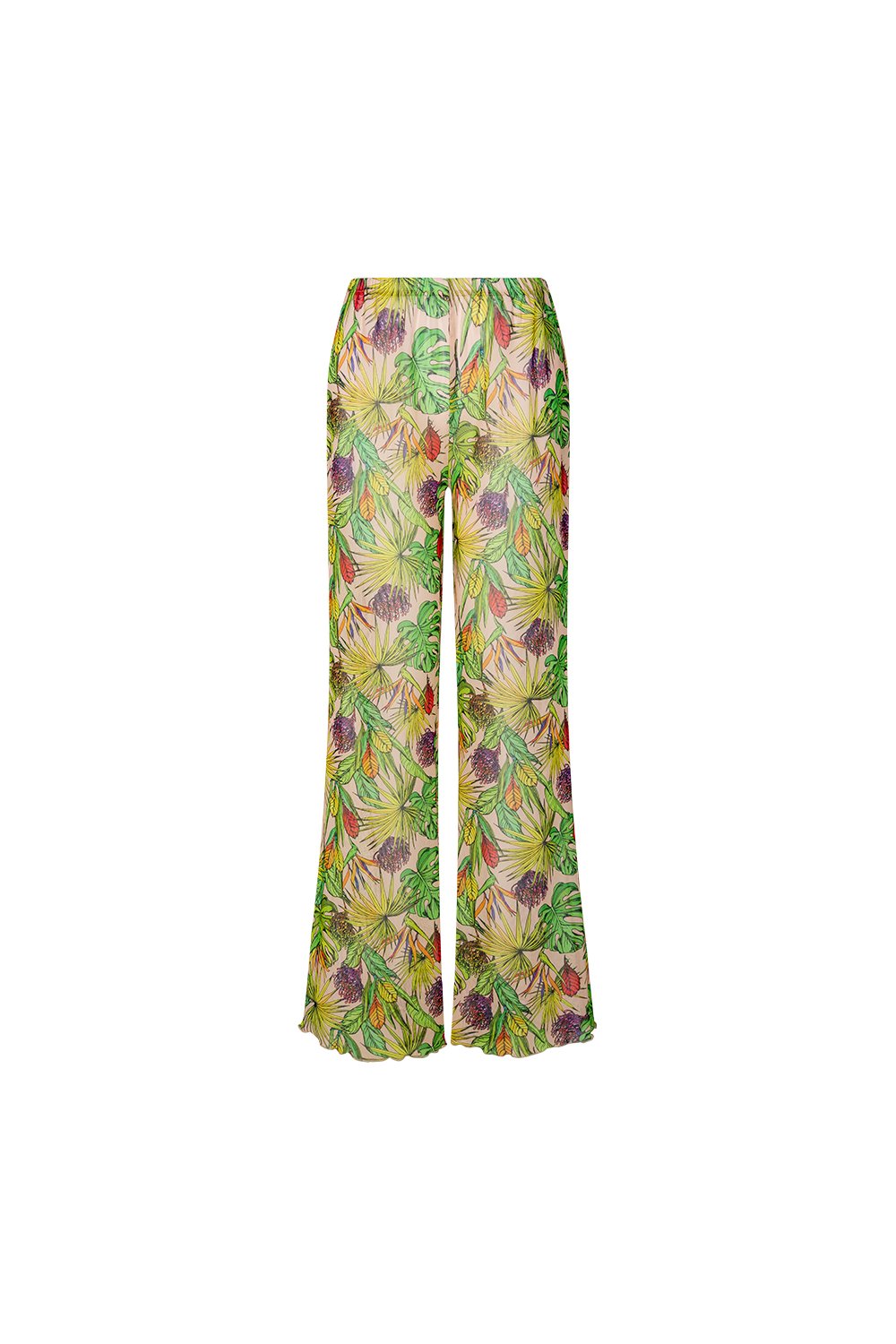 Bonesta-Alvara Sarı Mor Çiçek Desenli Pantolon Pareo-Pareo & Bandana-1-roqelvaxirum.shop