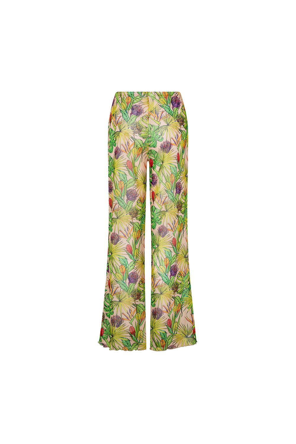 Bonesta-Alvara Sarı Mor Çiçek Desenli Pantolon Pareo-Pareo & Bandana-2-roqelvaxirum.shop