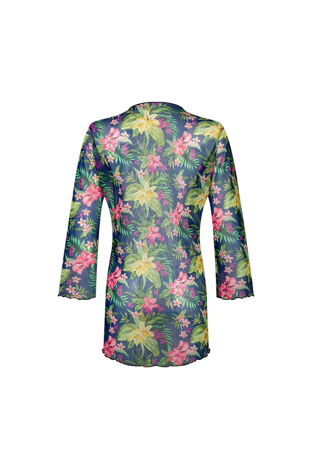 Bonesta-Bellanca Pembe Çiçek Desenli Önü Büzgülü Gömlek Pareo-Pareo & Bandana-2-roqelvaxirum.shop