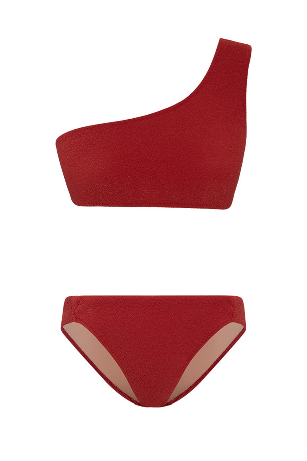 Bonesta-Bush Burgundy Terry Tek Omuz Bikini Takımı-Bikini & Mayo-4-roqelvaxirum.shop