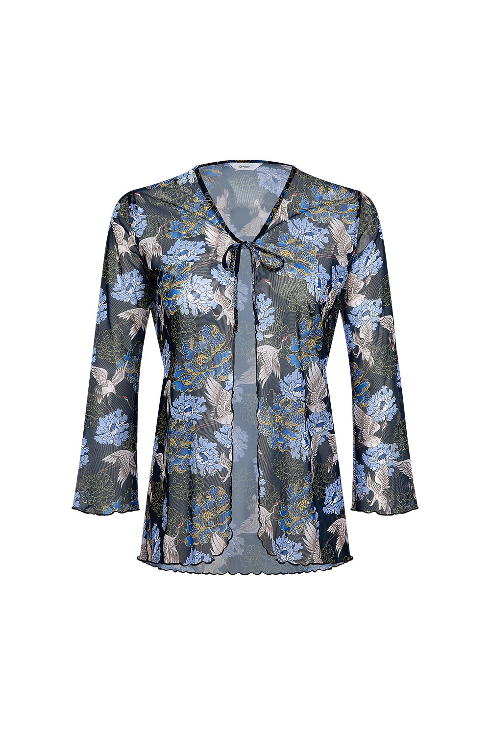 Bonesta-Cameo Kuş Desenli Önü Bağcıklı Gömlek Pareo-Pareo & Bandana-1-roqelvaxirum.shop