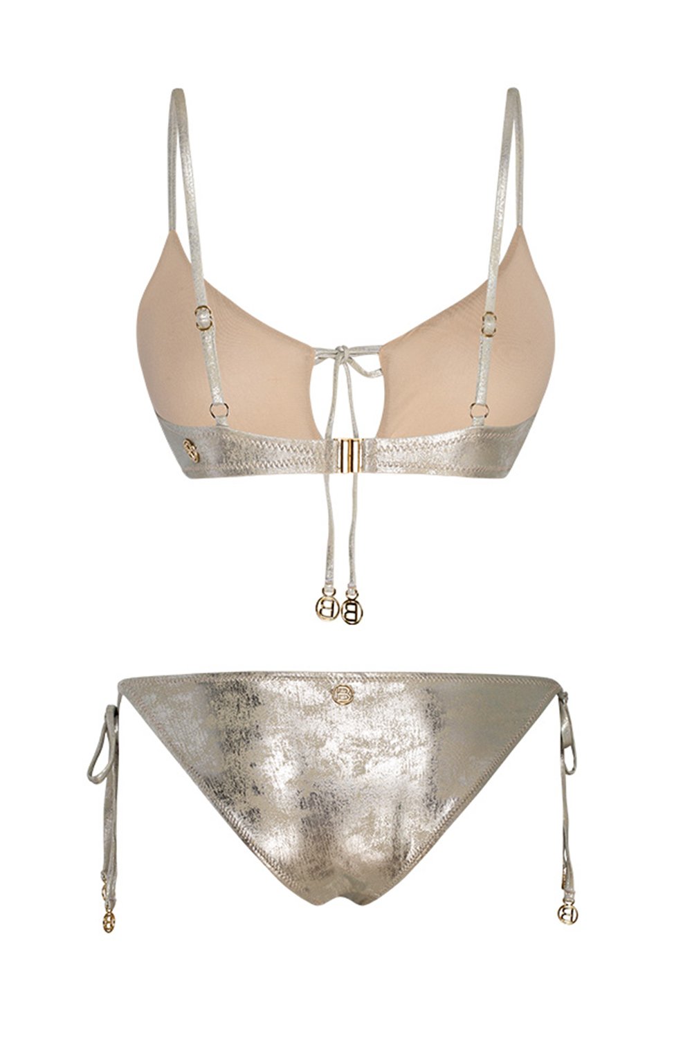 Bonesta-Curab Shiny Sonic Silver Bağcıklı Askılı Bikini Takımı-Bikini & Mayo-5-roqelvaxirum.shop