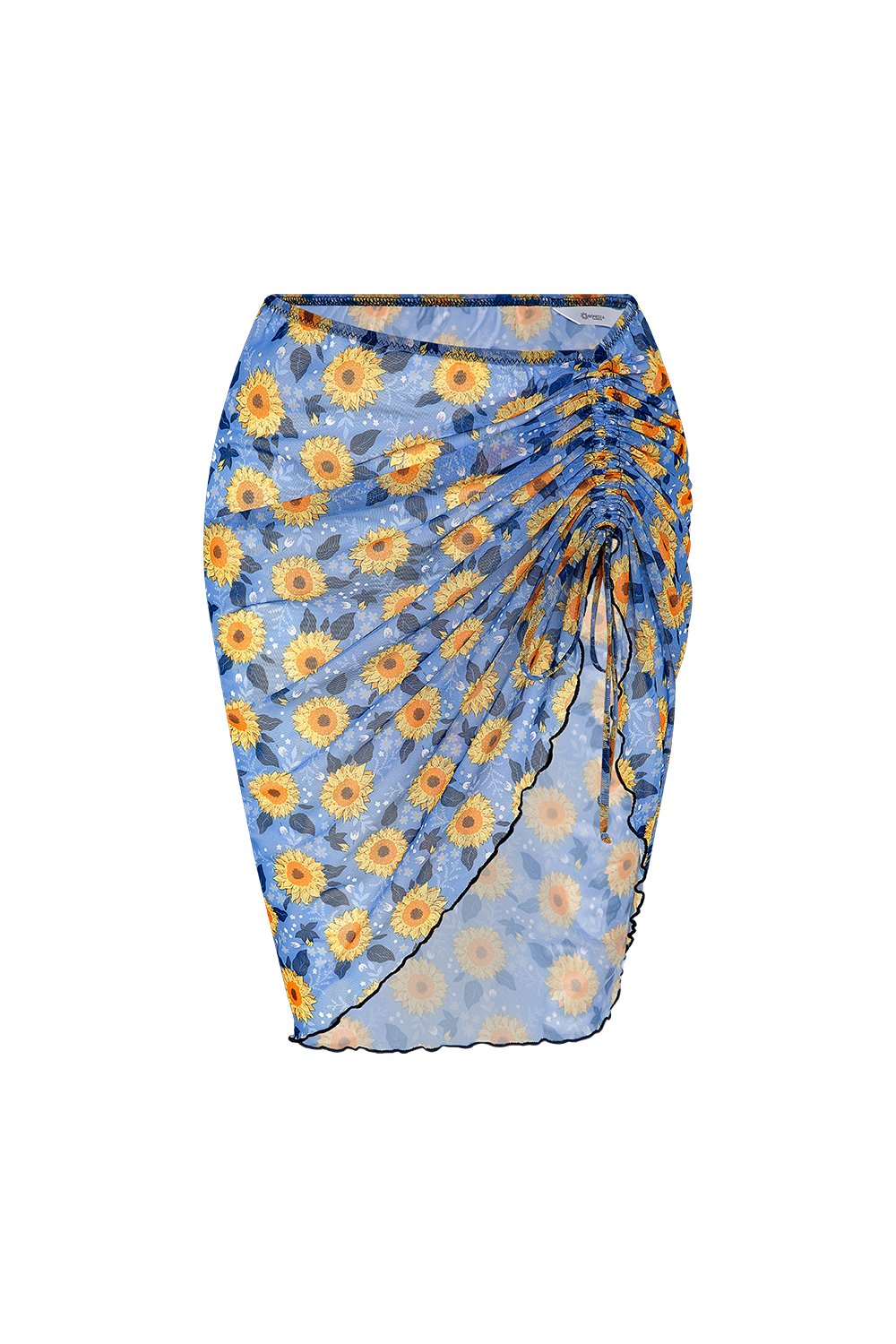 Bonesta-Harper Ayçiçeği Desenli Büzgülü Yırtmaçlı Pareo Etek-Pareo & Bandana-1-roqelvaxirum.shop