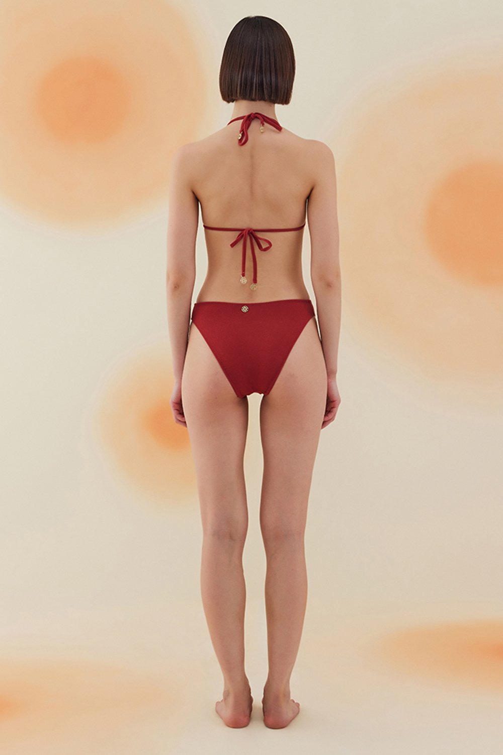 Bonesta-Mesquite Burgundy Terry Üçgen Asimetrik Mayo-Bikini & Mayo-3-roqelvaxirum.shop
